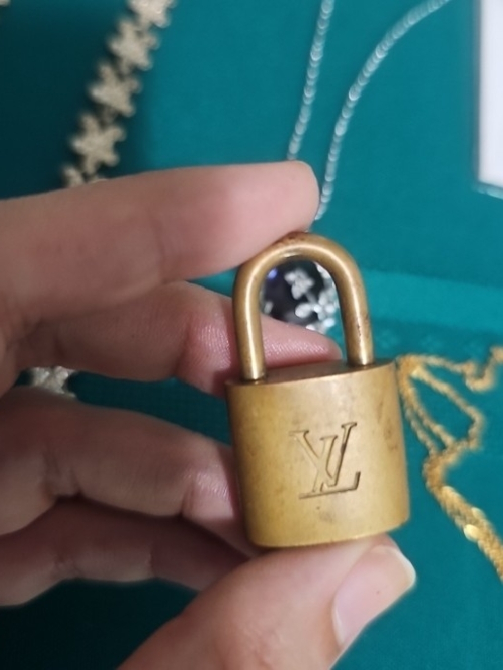 Louis Vuitton Small Brass Padlock in Warm Gold #306